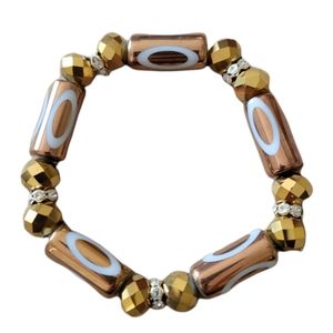 Gold metallic bracelet